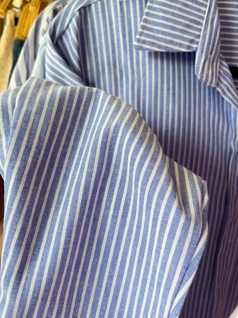 Summer Casual Stripes Collar Down Shirts